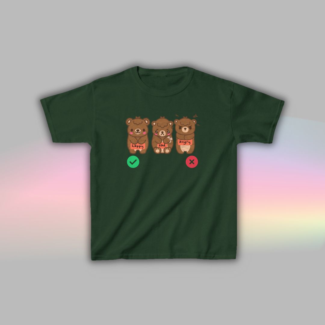 Bear Communication T-Shirt for Kids | Autism Support Visual Tee