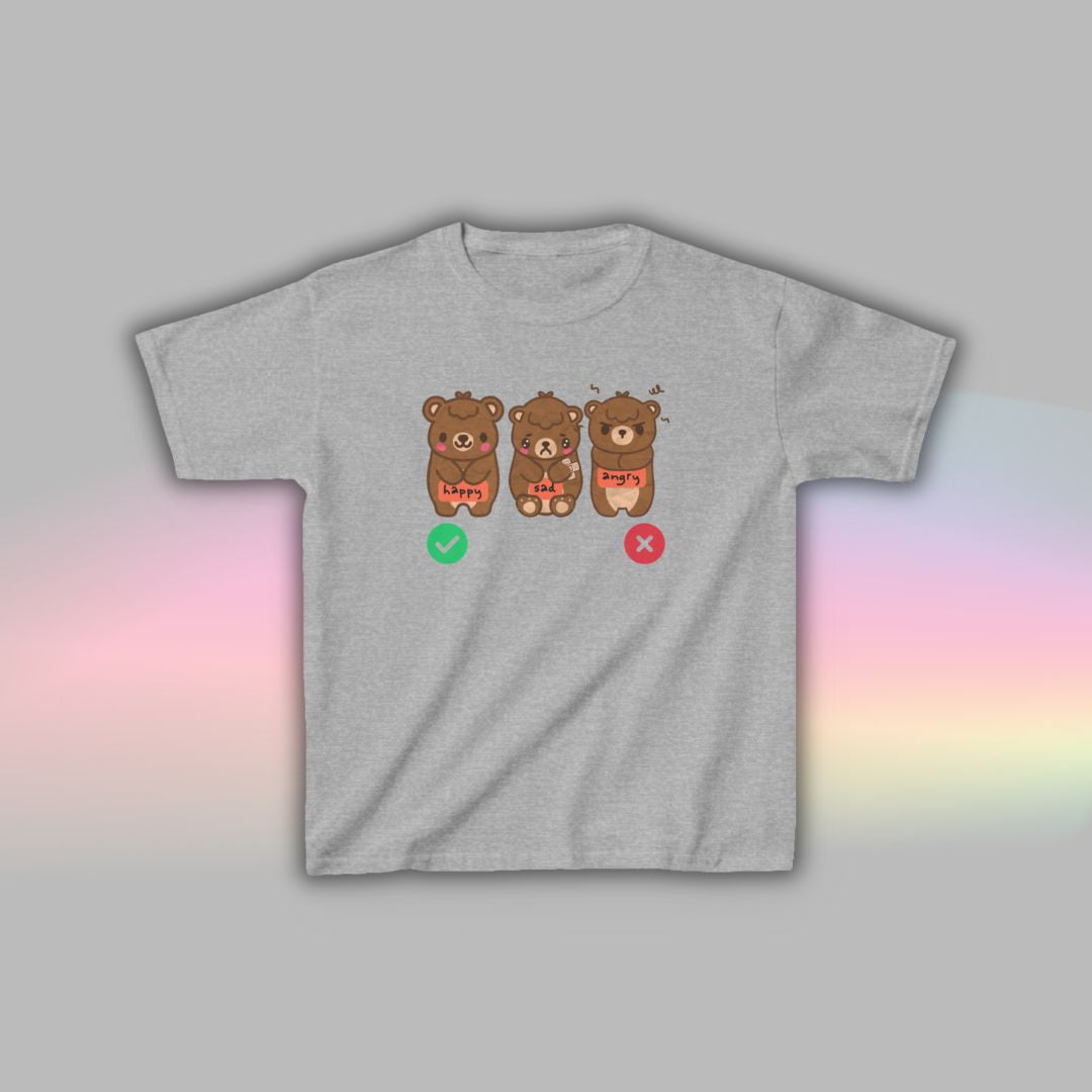 Bear Communication T-Shirt for Kids | Autism Support Visual Tee