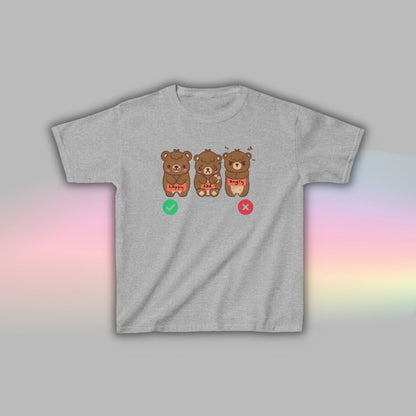 Bear Communication T-Shirt for Kids | Autism Support Visual Tee