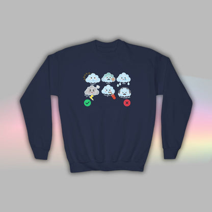 Cloud Communication Sweatshirt for Kids | Autism Visual Support Crewneck