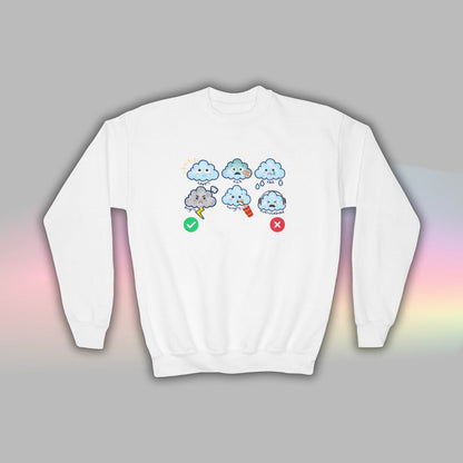 Cloud Communication Sweatshirt for Kids | Autism Visual Support Crewneck