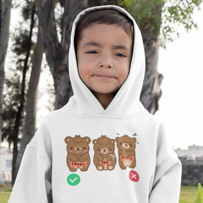 Bear Communication Hoodie for Kids | Autism Nonverbal Support Wear