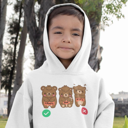 Bear Communication Hoodie for Kids | Autism Nonverbal Support Wear