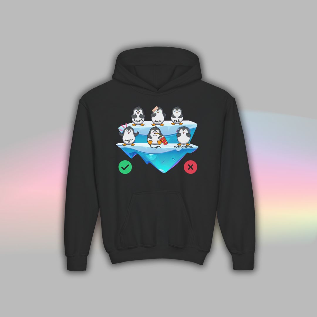 Penguin Communication Hoodie for Kids | Visual Supports for Autism