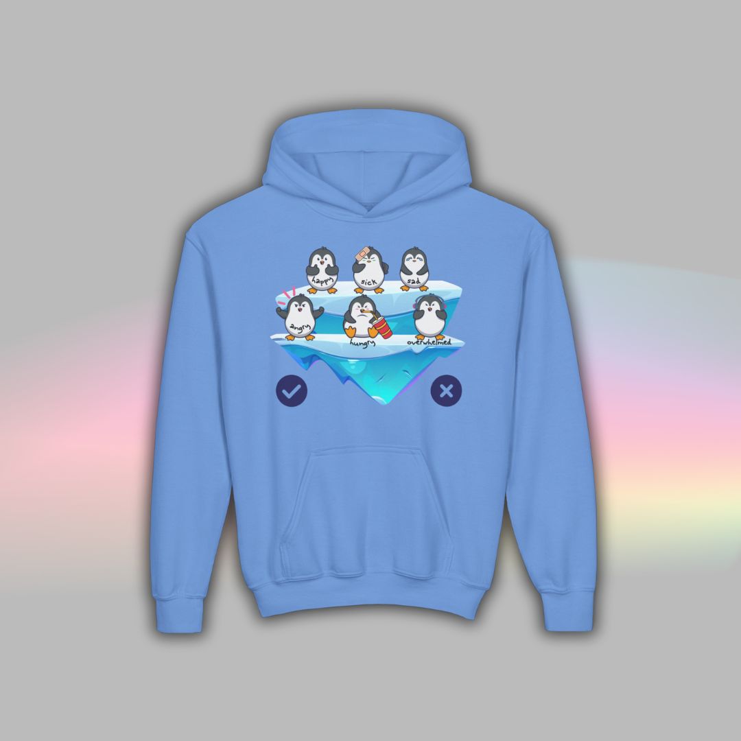 Penguin Communication Hoodie for Kids | Visual Supports for Autism