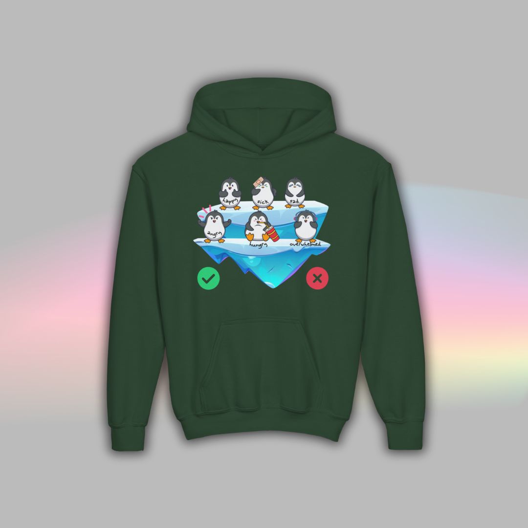 Penguin Communication Hoodie for Kids | Visual Supports for Autism