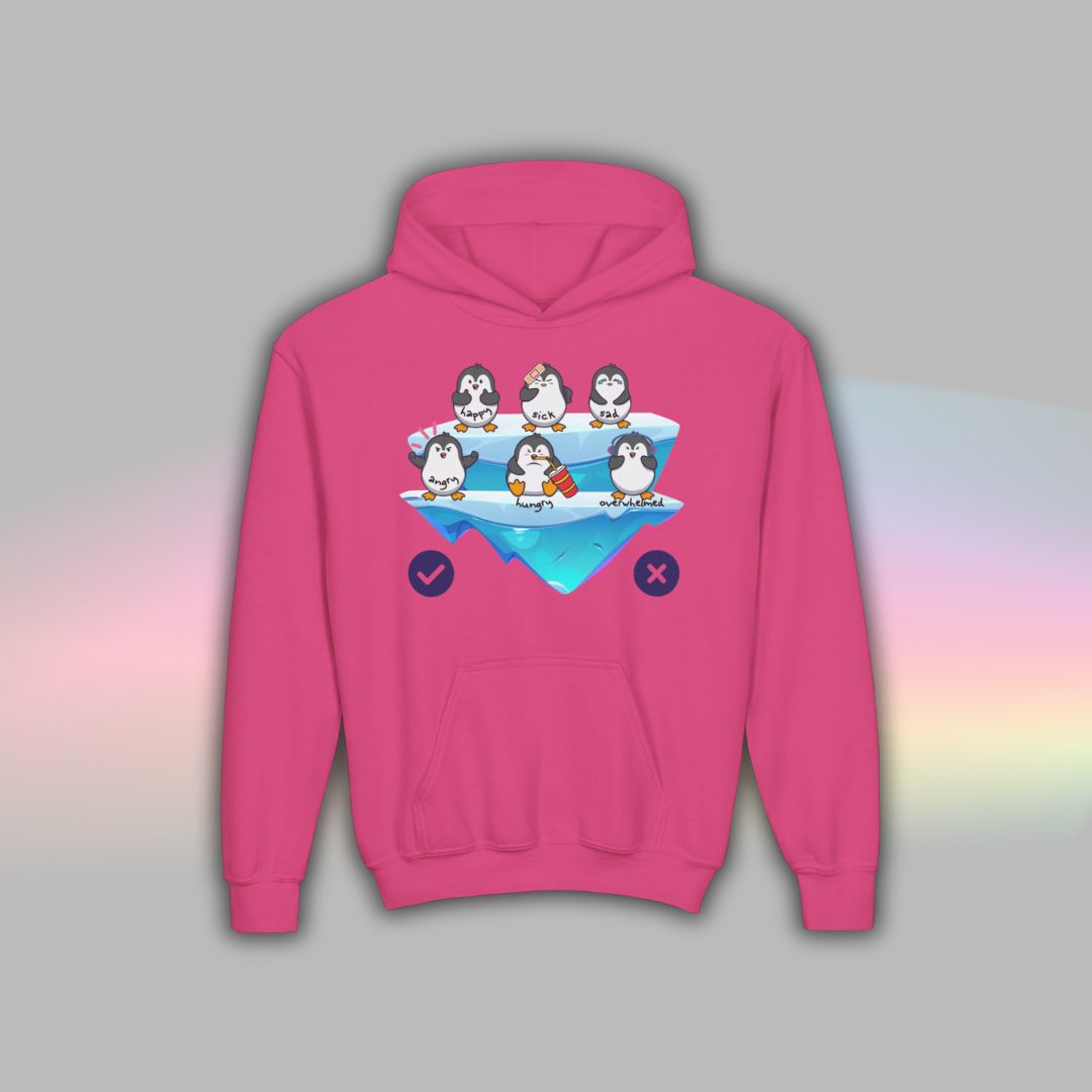 Penguin Communication Hoodie for Kids | Visual Supports for Autism
