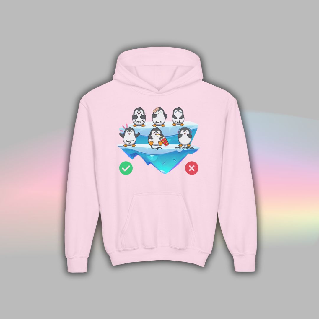 Penguin Communication Hoodie for Kids | Visual Supports for Autism