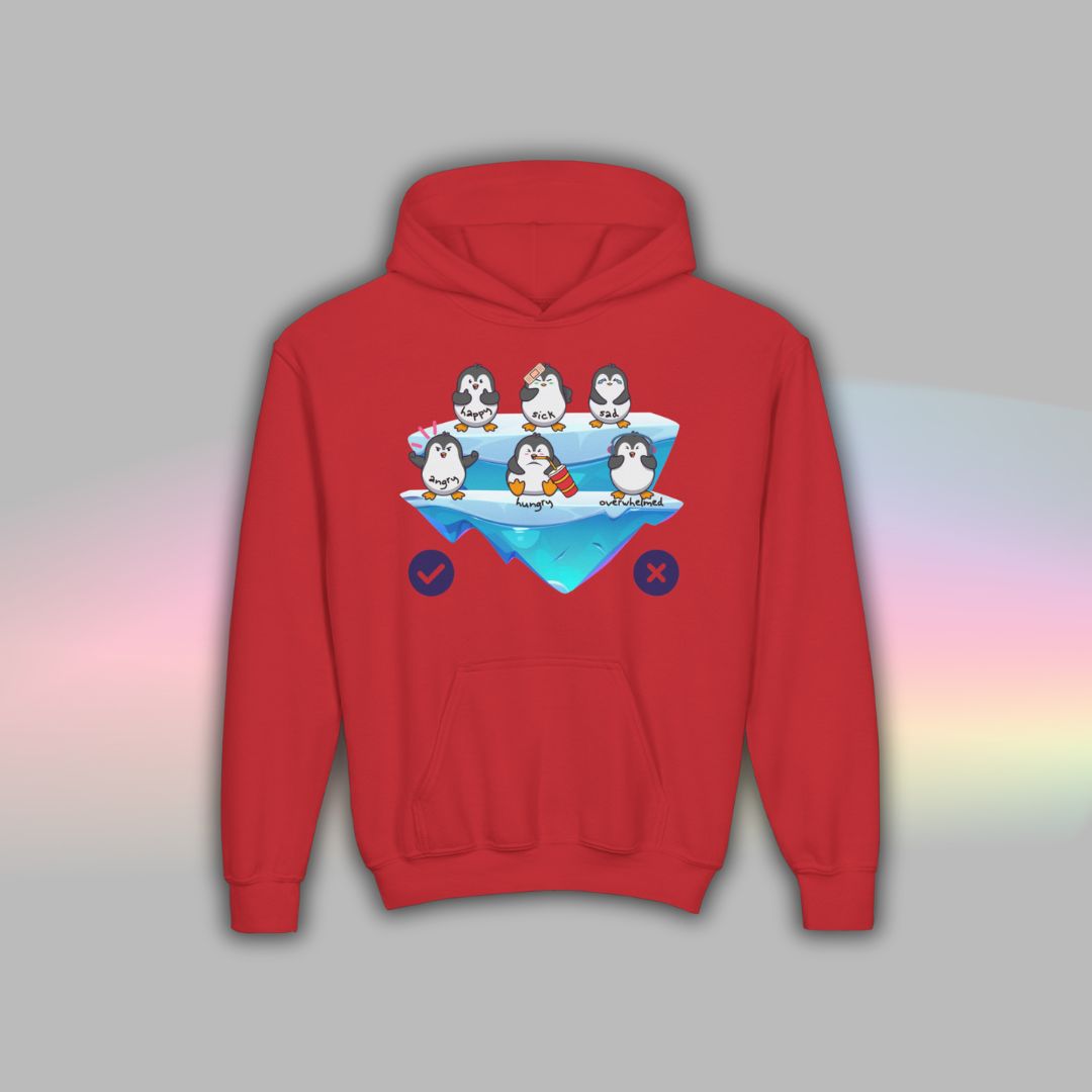 Penguin Communication Hoodie for Kids | Visual Supports for Autism
