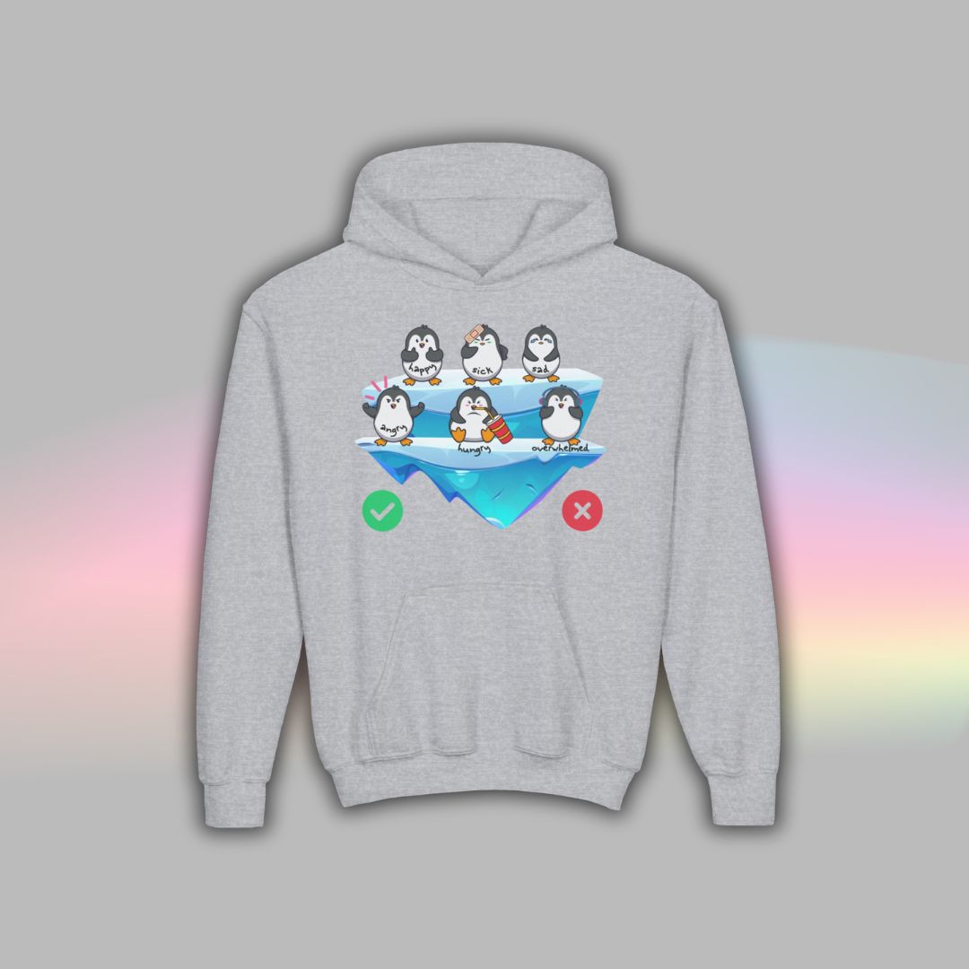Penguin Communication Hoodie for Kids | Visual Supports for Autism