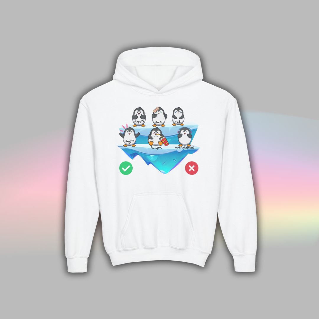 Penguin Communication Hoodie for Kids | Visual Supports for Autism