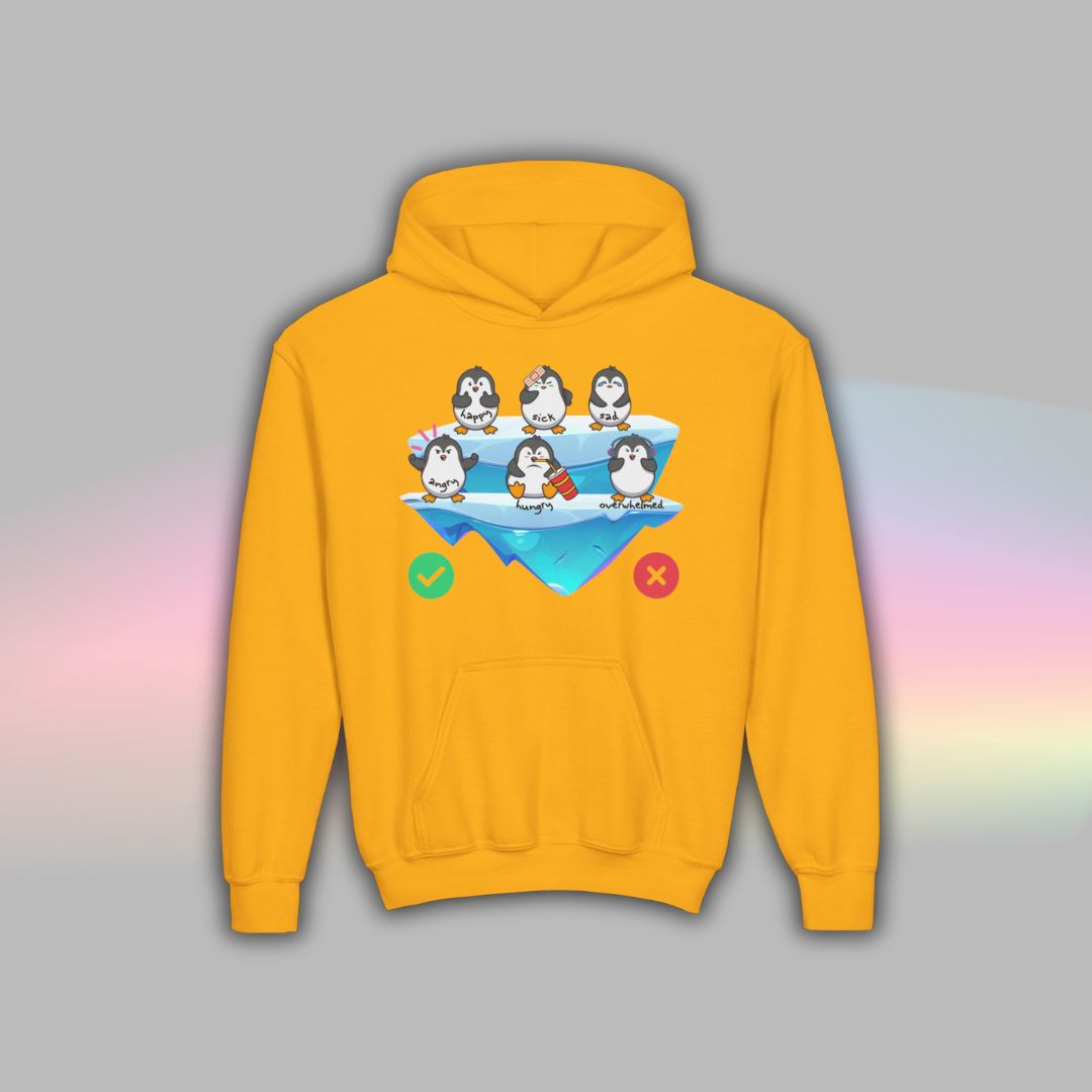 Penguin Communication Hoodie for Kids | Visual Supports for Autism