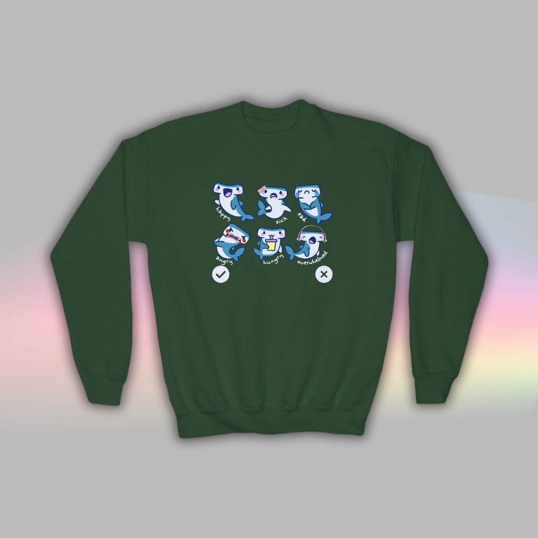 Kids Autism Sweatshirt | Neurodiversity | Nonverbal Crewneck | Shark
