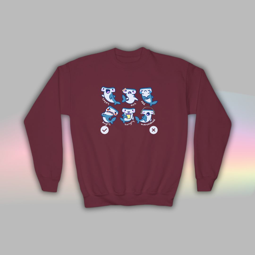 Kids Autism Sweatshirt | Neurodiversity | Nonverbal Crewneck | Shark