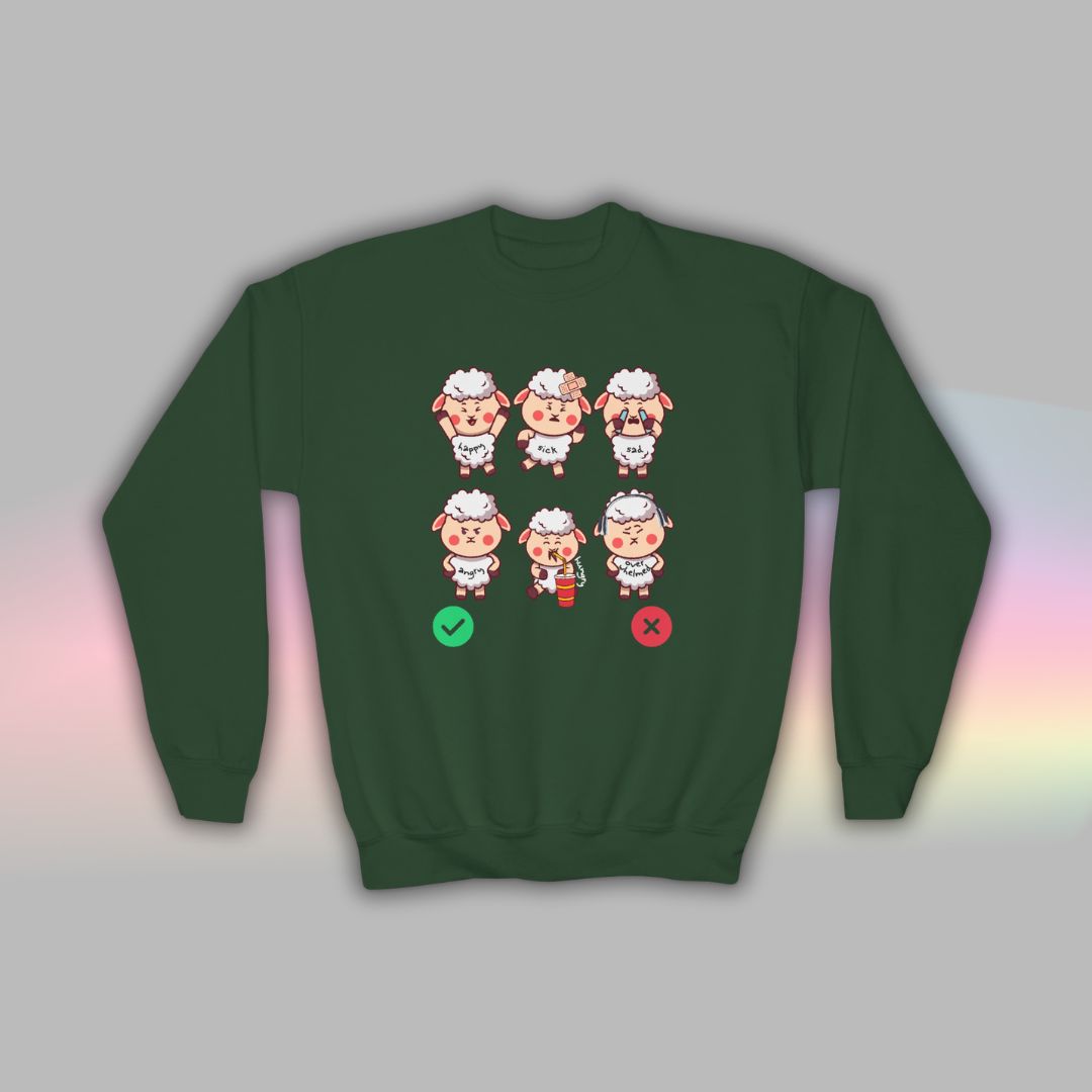 Kids Neurodiversity Sweatshirt | Autism Crew Neck | Sheep