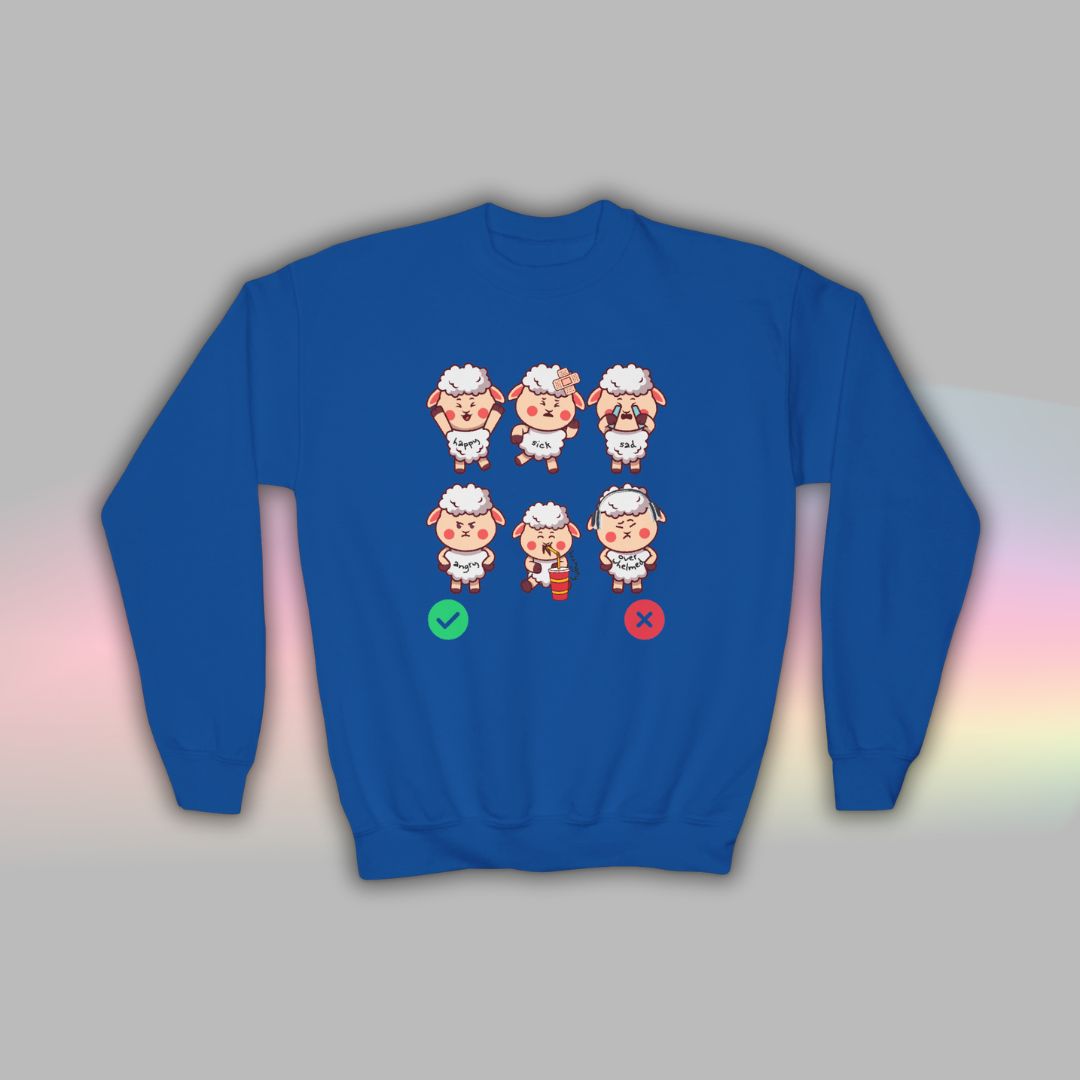 Kids Neurodiversity Sweatshirt | Autism Crew Neck | Sheep