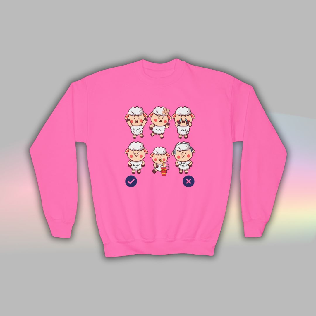 Kids Neurodiversity Sweatshirt | Autism Crew Neck | Sheep