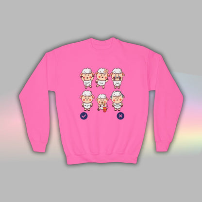 Kids Neurodiversity Sweatshirt | Autism Crew Neck | Sheep