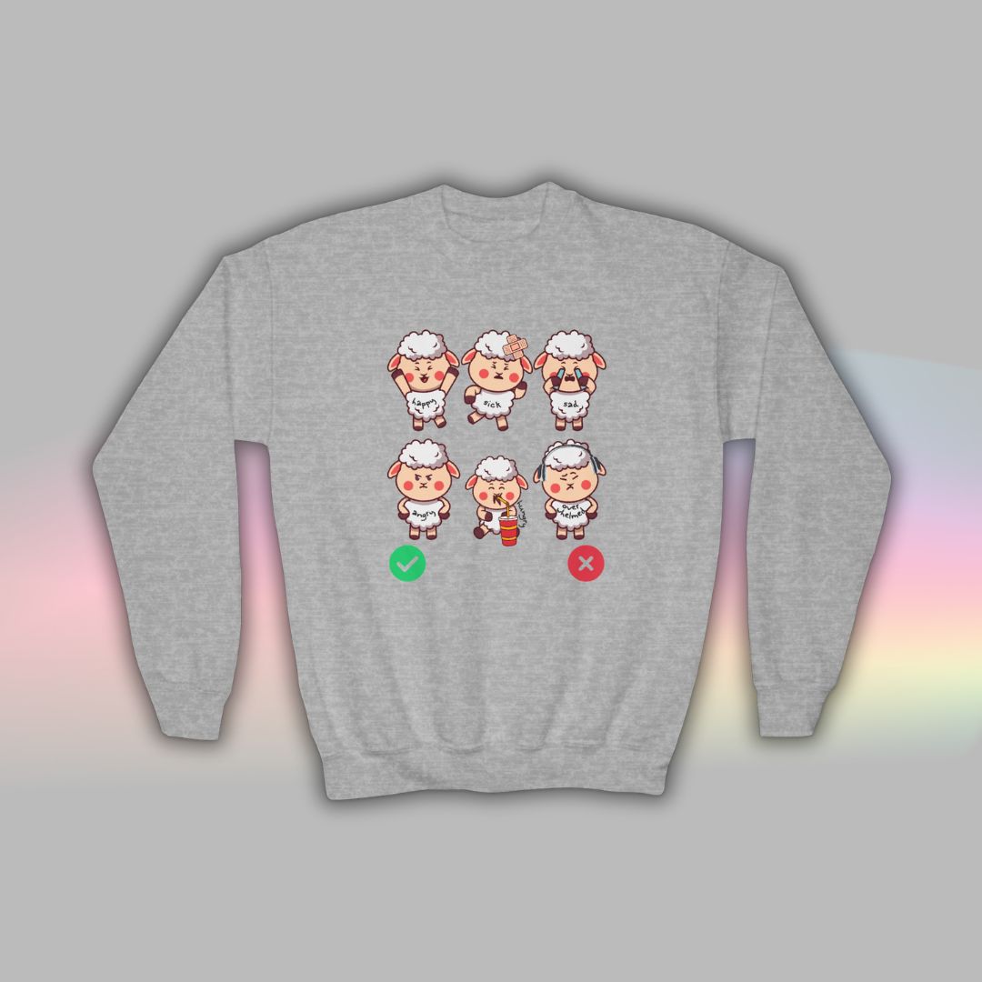 Kids Neurodiversity Sweatshirt | Autism Crew Neck | Sheep