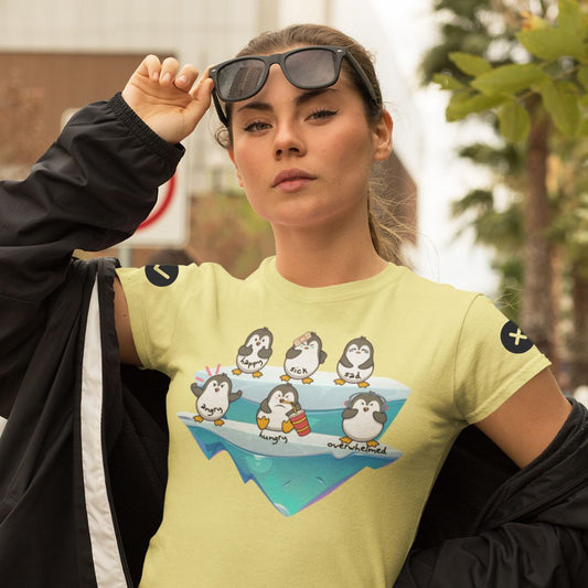 Penguin Communication T-Shirt for Adults | Autism Visual Support Tee