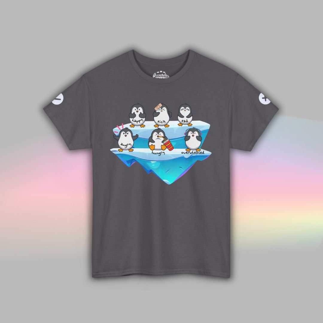 Penguin Communication T-Shirt for Adults | Autism Visual Support Tee
