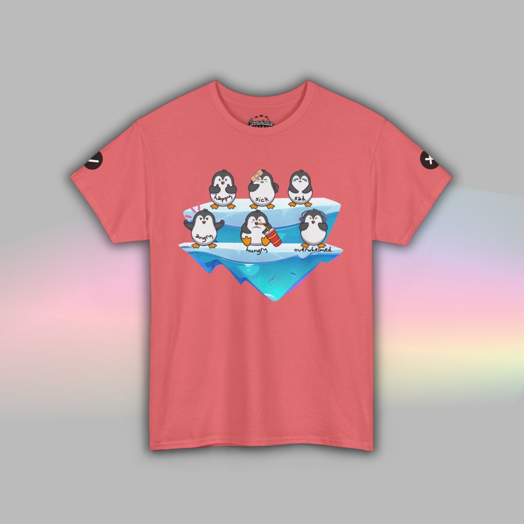 Penguin Communication T-Shirt for Adults | Autism Visual Support Tee