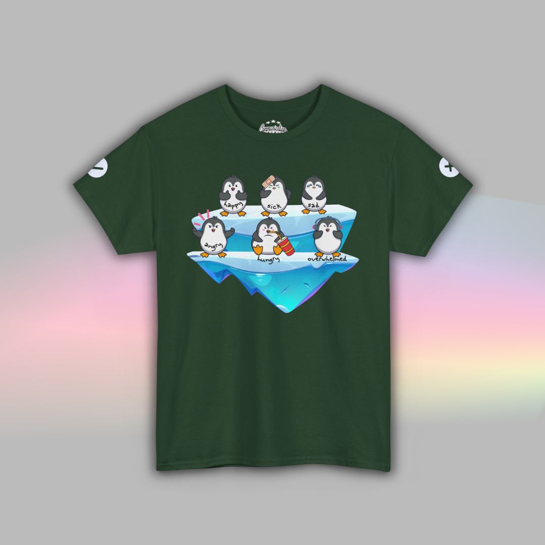 Penguin Communication T-Shirt for Adults | Autism Visual Support Tee