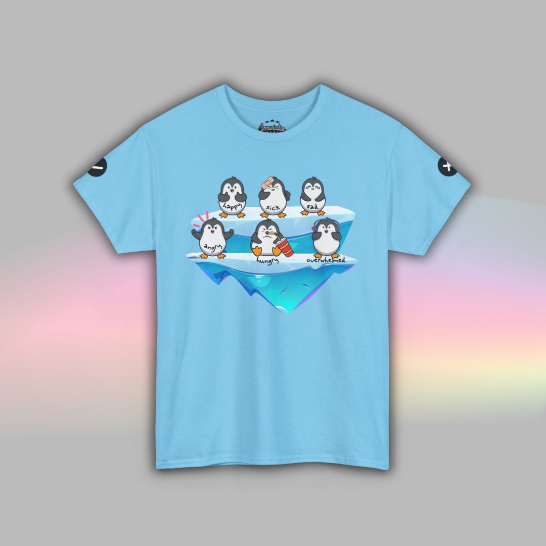 Penguin Communication T-Shirt for Adults | Autism Visual Support Tee
