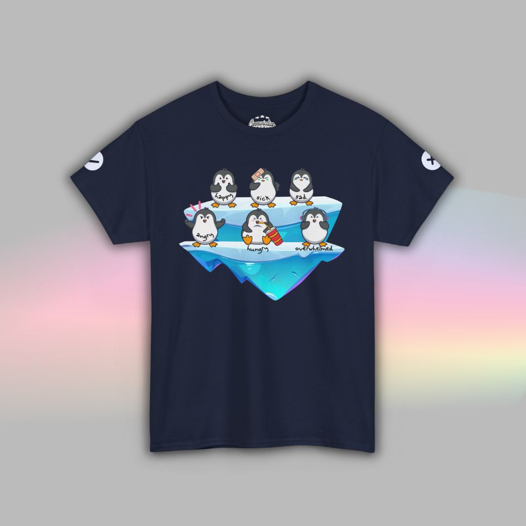 Penguin Communication T-Shirt for Adults | Autism Visual Support Tee