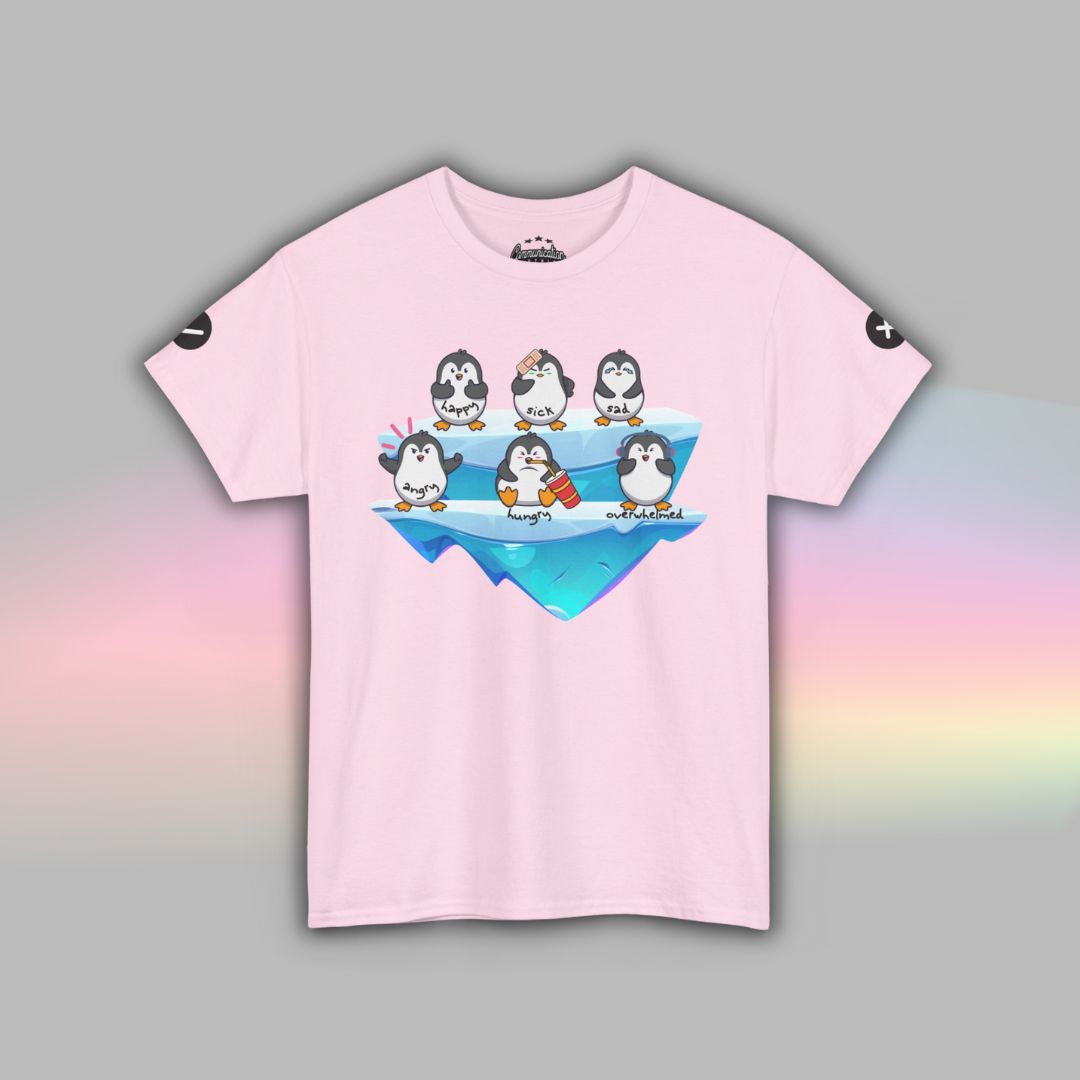 Penguin Communication T-Shirt for Adults | Autism Visual Support Tee
