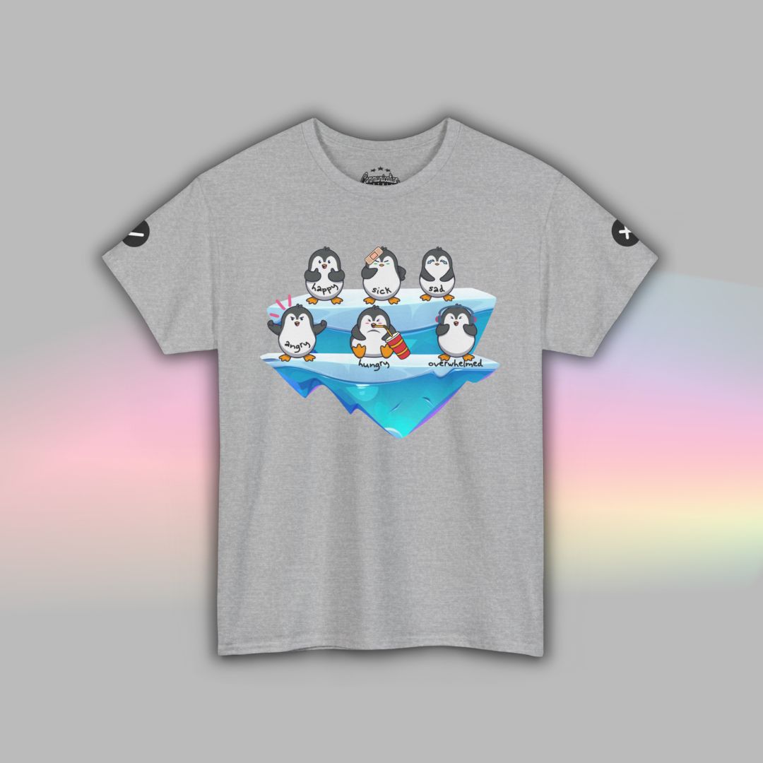 Penguin Communication T-Shirt for Adults | Autism Visual Support Tee
