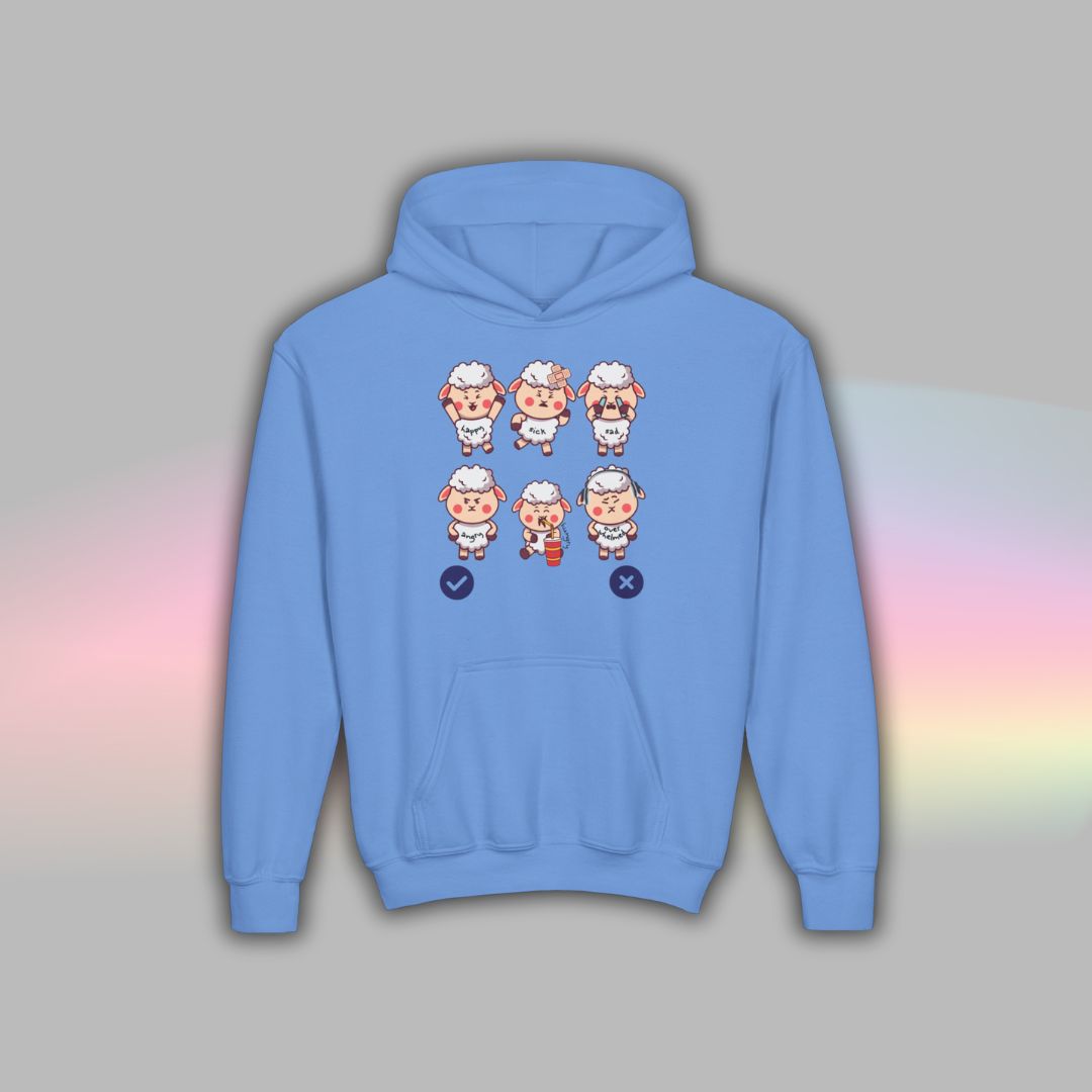 Sheep Communication Hoodie | Visual Support Hoodie for Autistic Kids