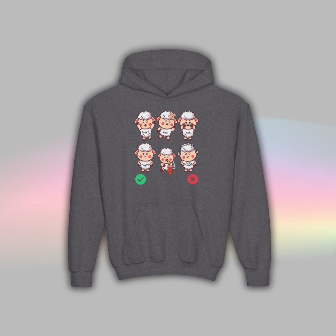 Sheep Communication Hoodie | Visual Support Hoodie for Autistic Kids