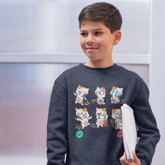 Cat Kids Autism Sweatshirt | Autism Communication Support Crewneck