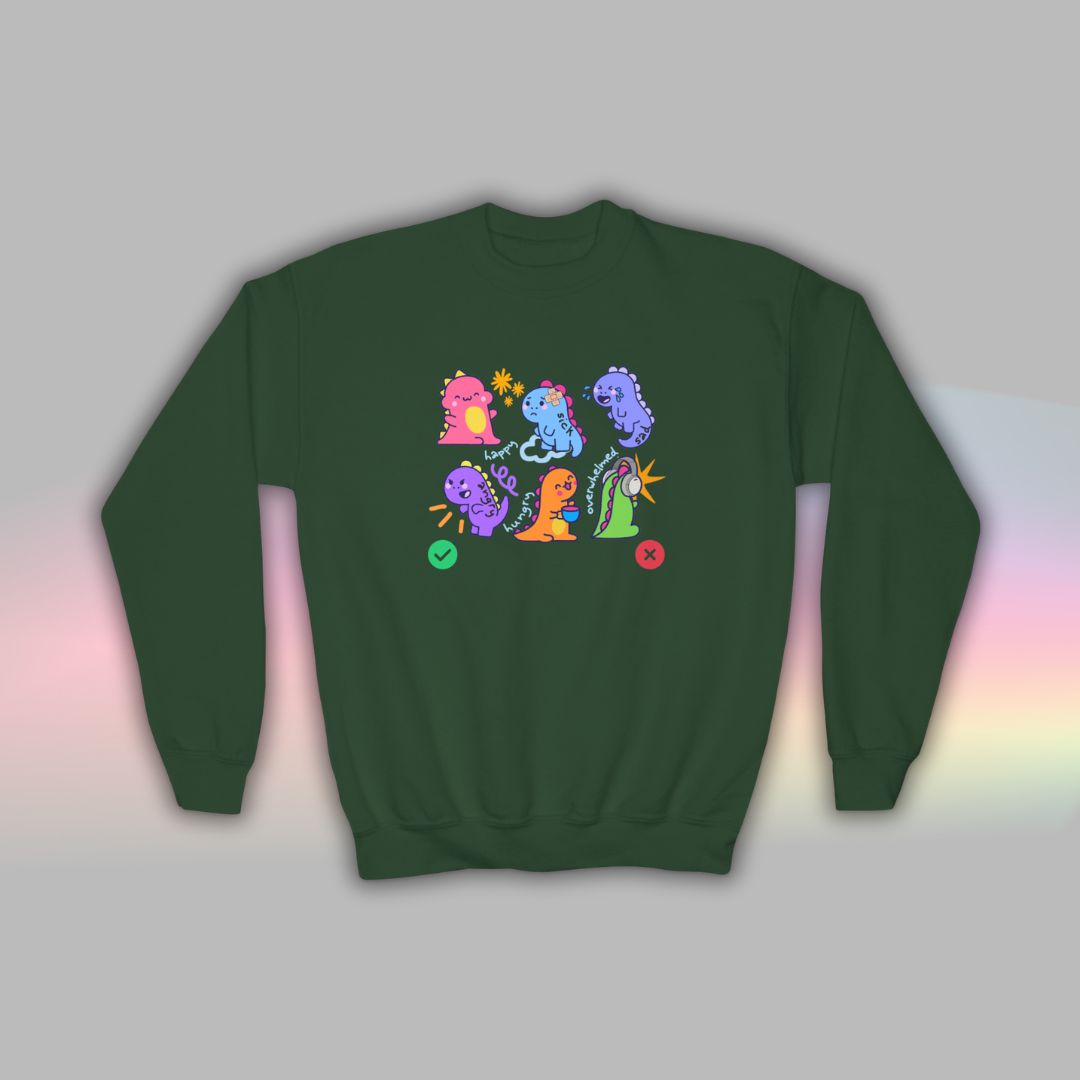 Kids Autism Sweatshirt | Neurodiversity Shirt | Nonverbal | Dinosaur