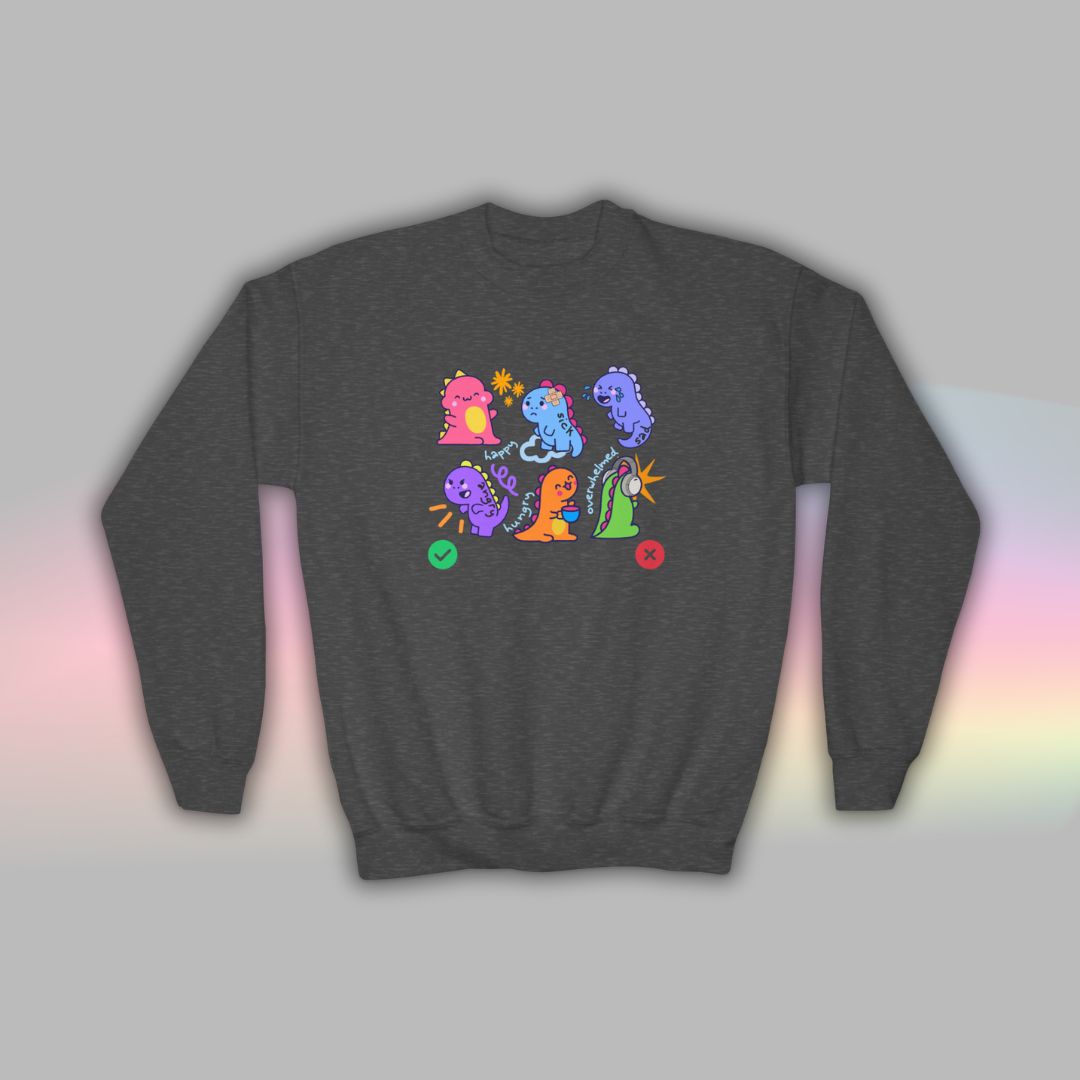 Kids Autism Sweatshirt | Neurodiversity Shirt | Nonverbal | Dinosaur