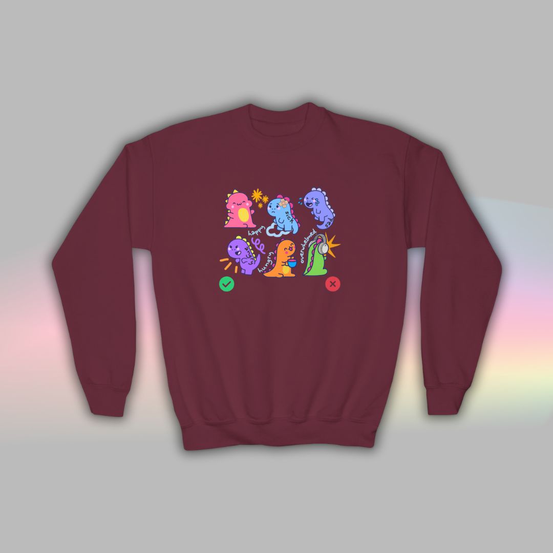 Kids Autism Sweatshirt | Neurodiversity Shirt | Nonverbal | Dinosaur