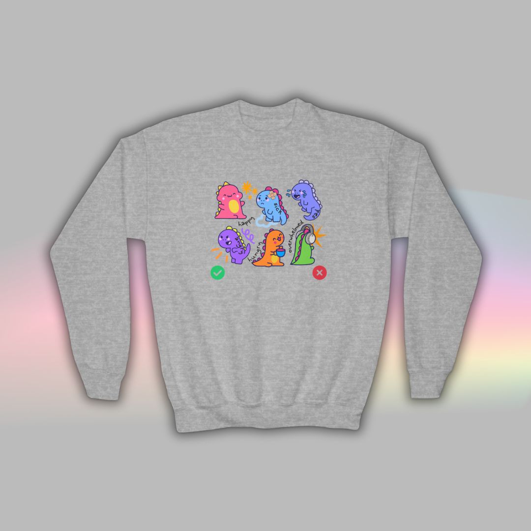 Kids Autism Sweatshirt | Neurodiversity Shirt | Nonverbal | Dinosaur
