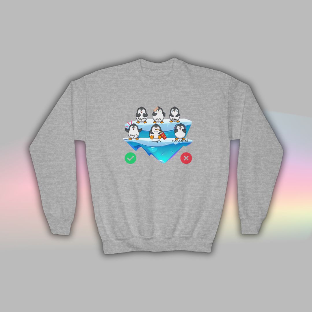 Kids Neurodiversity Sweatshirt | Autism Crewneck | Penguin
