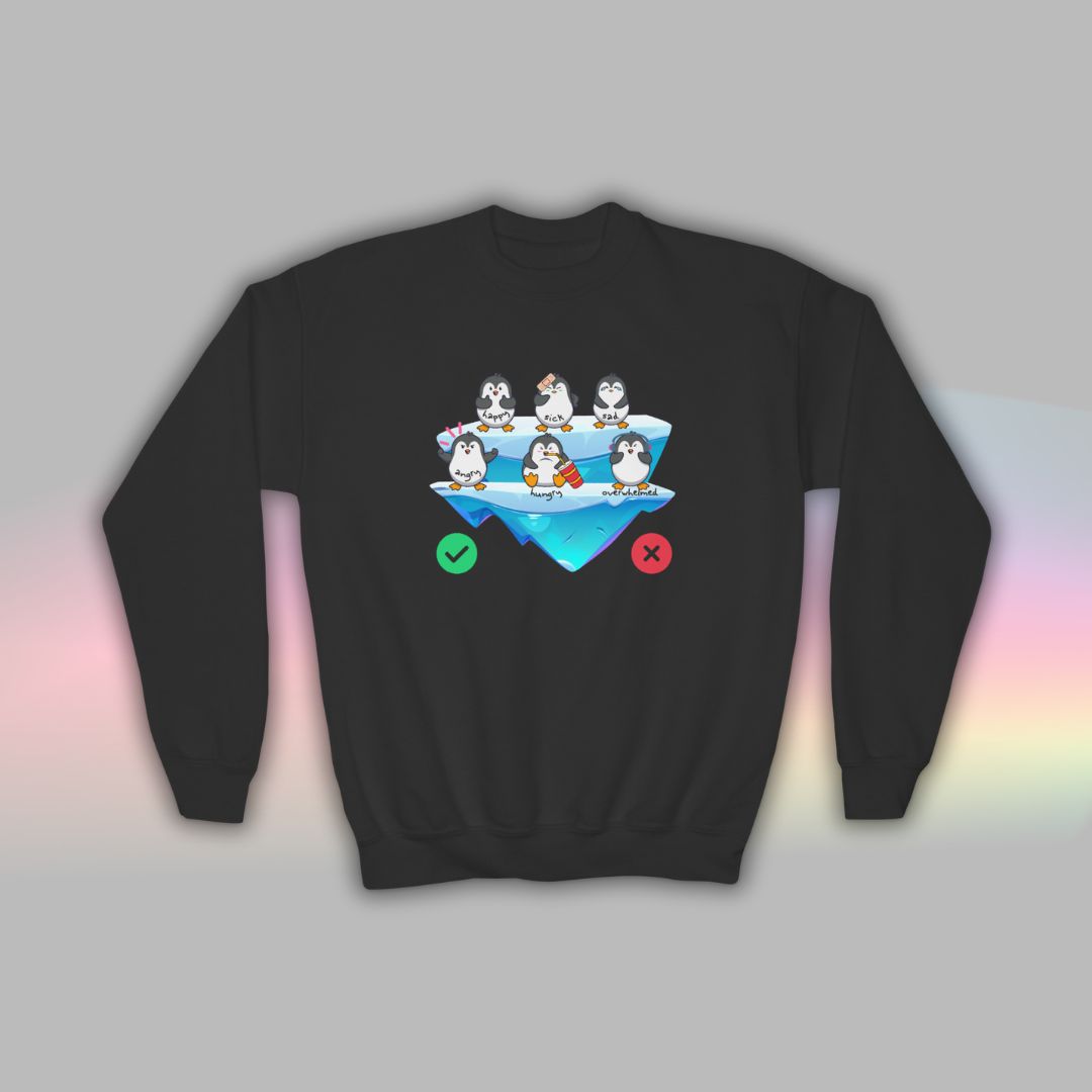 Kids Neurodiversity Sweatshirt | Autism Crewneck | Penguin