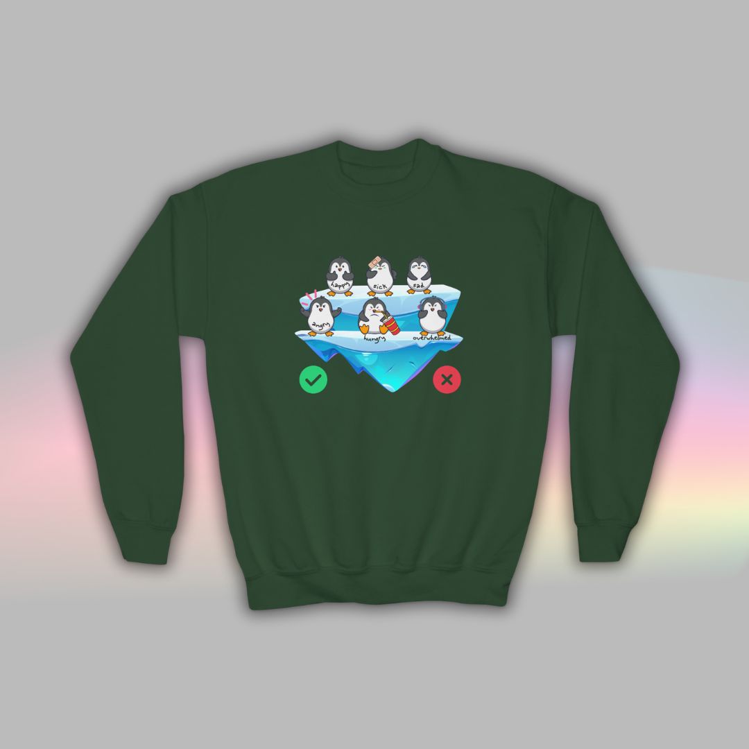 Kids Neurodiversity Sweatshirt | Autism Crewneck | Penguin