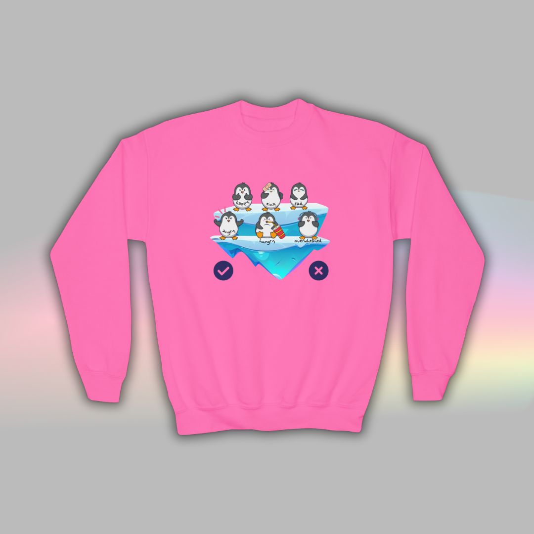 Kids Neurodiversity Sweatshirt | Autism Crewneck | Penguin
