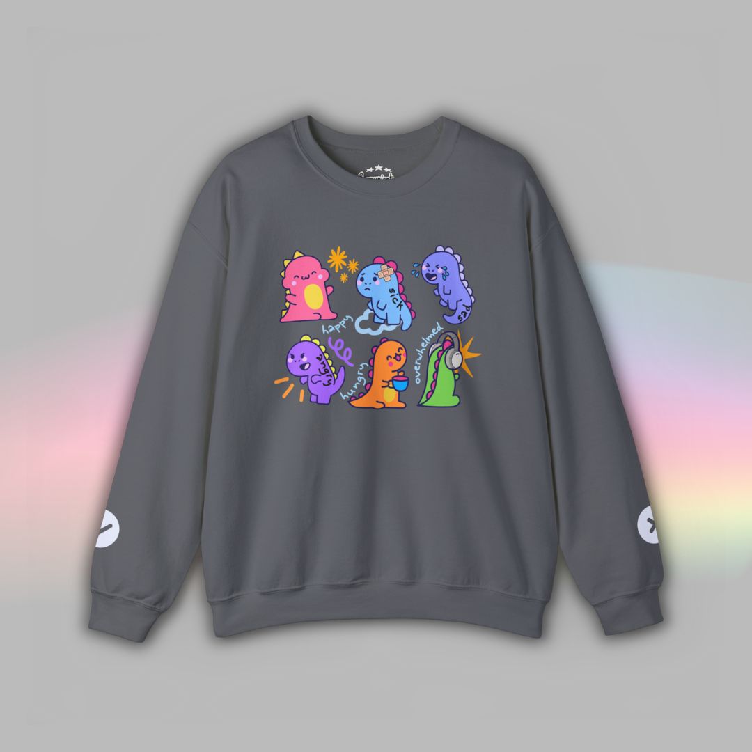 Adult Communication Crewneck | Sweatshirt for Communication | Dinosaur
