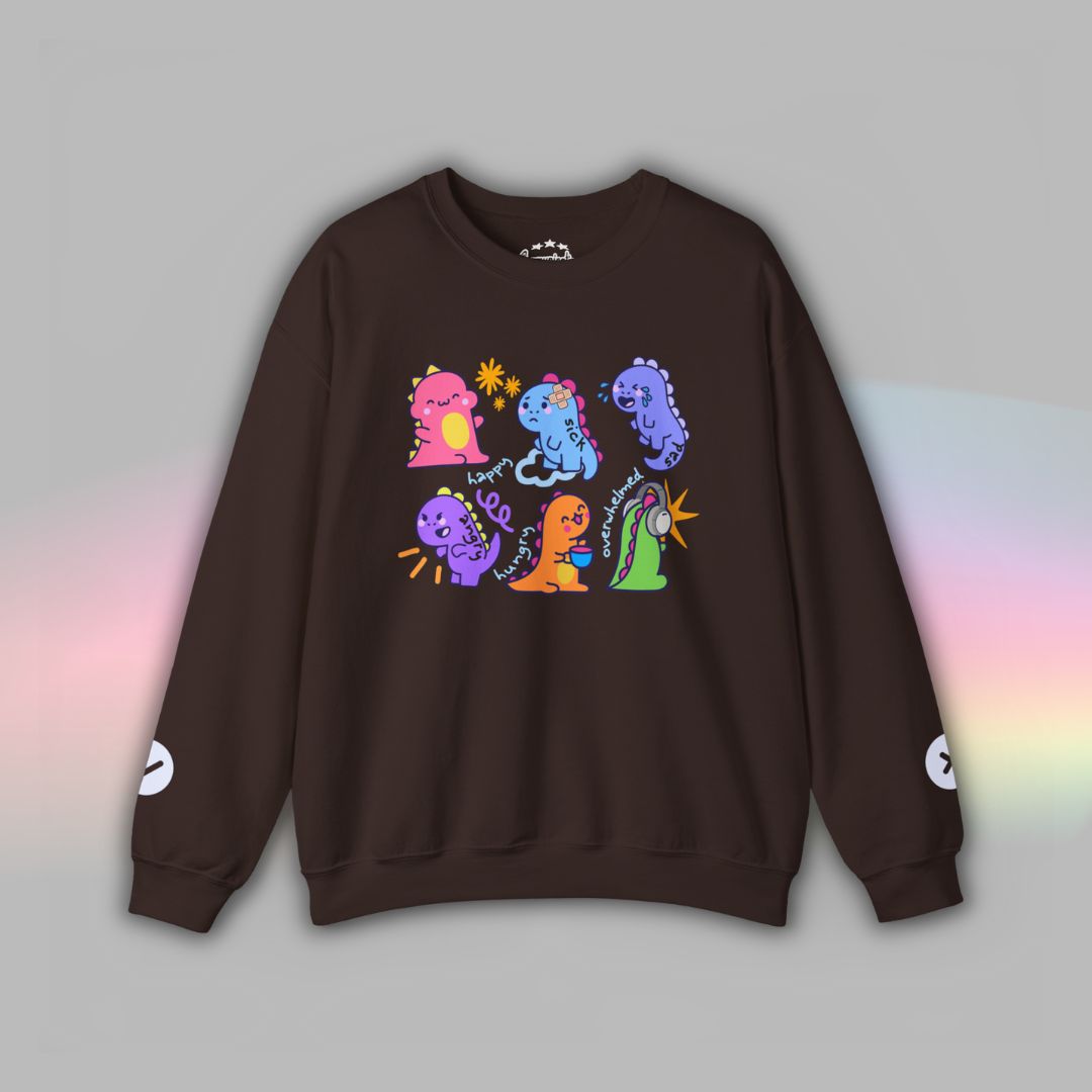 Adult Communication Crewneck | Sweatshirt for Communication | Dinosaur