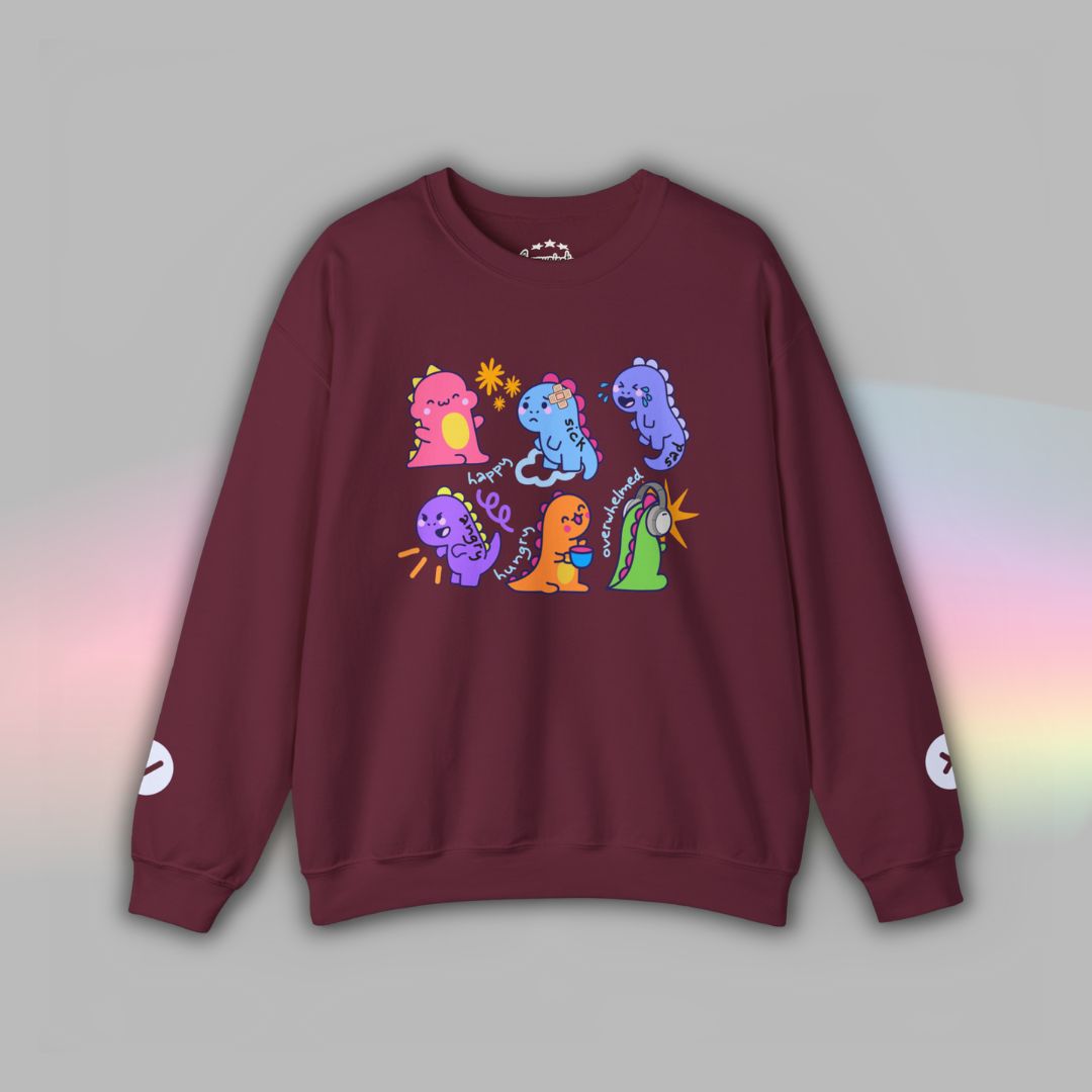Adult Communication Crewneck | Sweatshirt for Communication | Dinosaur