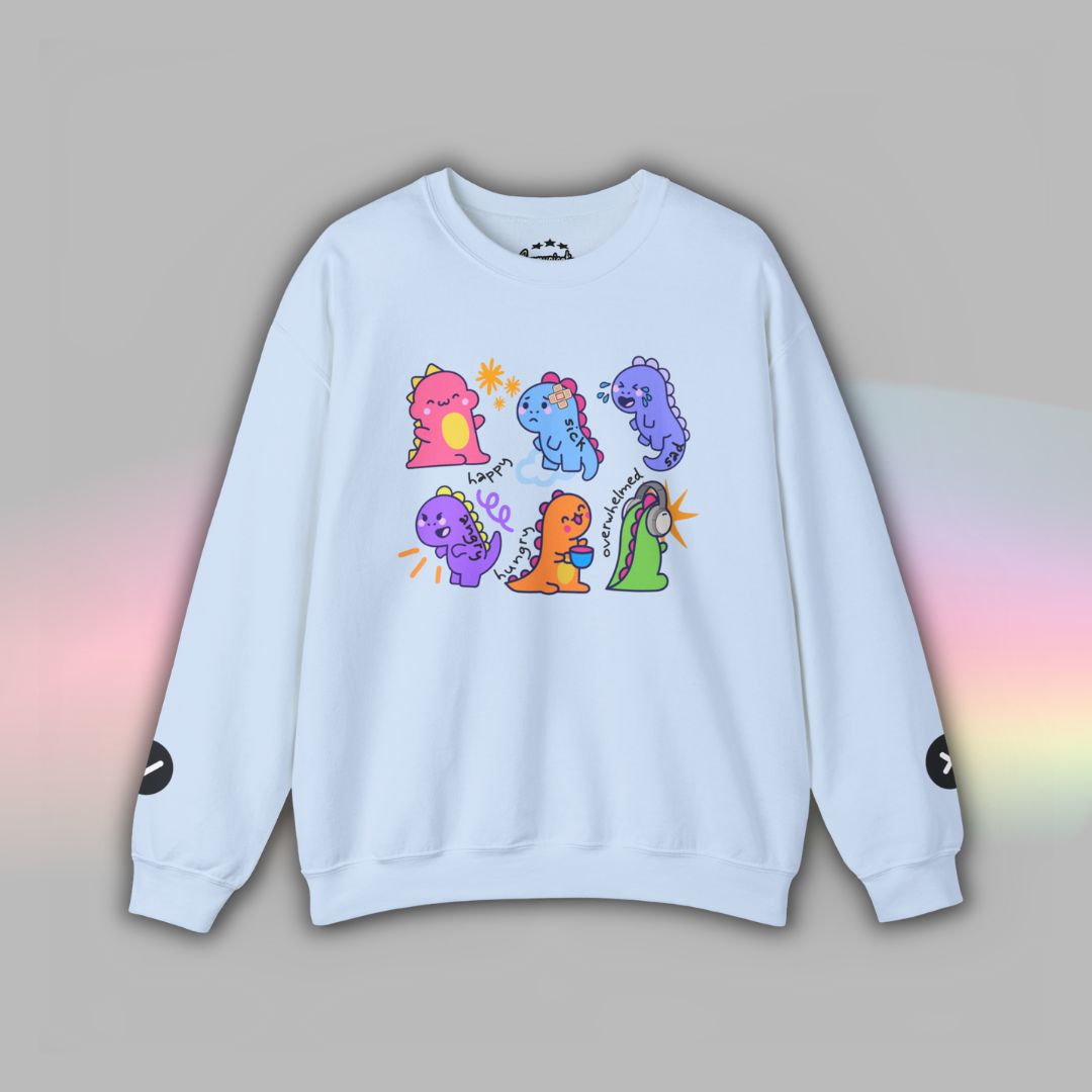 Adult Communication Crewneck | Sweatshirt for Communication | Dinosaur