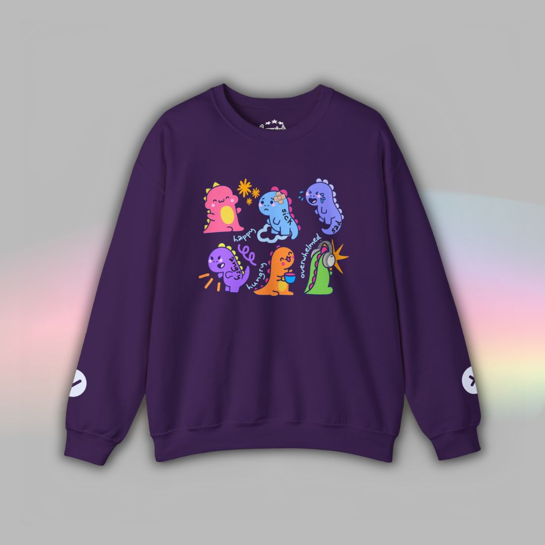 Adult Communication Crewneck | Sweatshirt for Communication | Dinosaur