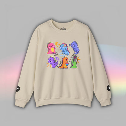 Adult Communication Crewneck | Sweatshirt for Communication | Dinosaur