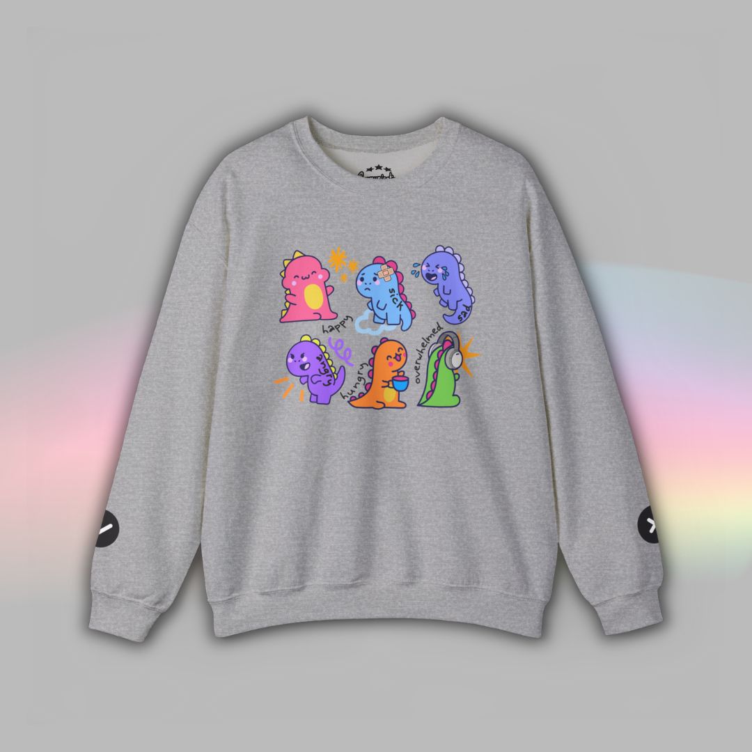 Adult Communication Crewneck | Sweatshirt for Communication | Dinosaur