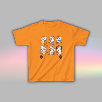 Cat Communication T-Shirt for Kids | Visual Autism Support Tee